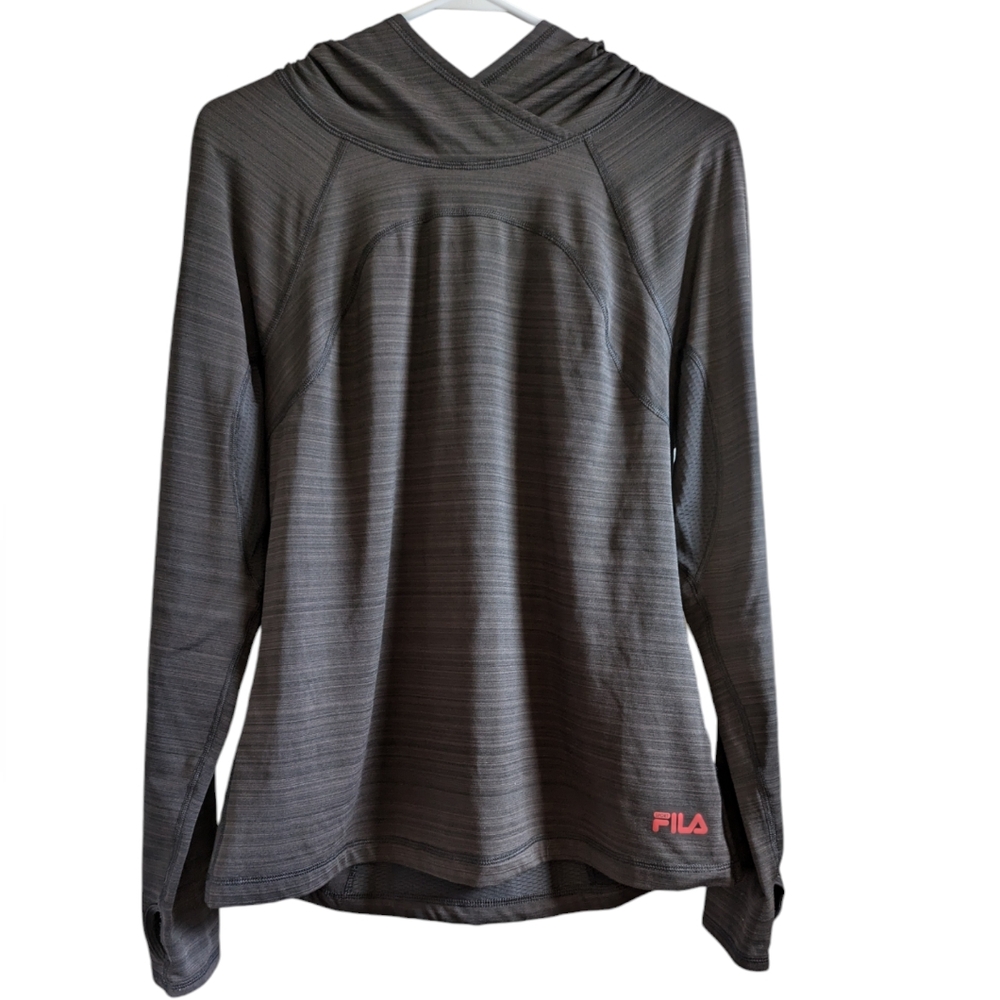FILA Women's Workout Live In Motion Black Hoodie Size L